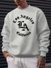 Men's Loose Casual Fashion Los Angeles Letter Pattern Printed Round Neck Long Sleeved Pullover Hoodie For Autumn And Winter_viptrois.com