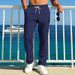 Men's Clothing Men's Casual Pants Loose Fit Breathable Linen Like Bamboo Joint Style Simple Sports Jogging Straight Leg Long_viptrois.com