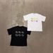 Men's Clothing Simple Style Solid Color Version Printed Short Sleeved Round Neck Pullover T Shirt Unisex Short Sleeved_viptrois.com