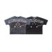 American-style Crop With Architectural Text Printed All Over, Washed And Distressed, Loose Fit, One-piece Cut,_viptrois.com