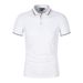 Men's plus Size Solid Color Polo Shirt Plain Stand up Collar Short Sleeve Smart Casual Trendy T-Shirt European American Style_viptrois.com