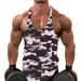 2024 Men's U-neck Sleeveless Outdoor Sports And Fitness Top Camouflage Vest Men's Clothing_viptrois.com