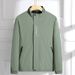 Men's Clothing Spring And Autumn Thin Large Size Versatile Solid Color Stand Collar Jacket New Style Trendy Korean Style Handsome Slim Fit Casual_viptrois.com