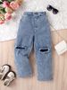 Mother & Kids Children's Pants New Cotton Jeans Pure Cotton Woven Pants Casual Daily Outing Pants_viptrois.com