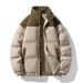Unisex Winter Corduroy Padded Jacket - Thickened Warm Coat With Stand Collar, Color Block Design, Loose Fit For Men And Women_viptrois.com