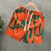 Men's Vintage American Streetwear Letter Print Shorts Loose Fit Casual 5-Inch Inseam Straight Leg Beach Shorts_viptrois.com