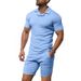 Men's Clothing British Burke Shirt Short Sleeved Shorts Casual Slim Sports Quick Drying POLO Suit_viptrois.com