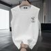 Trendy Brand Sports Pure Cotton Sleeveless Vest Summer New American High Street Wear Loose Casual Ruffian Handsome Vest T-shirt_viptrois.com