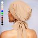 Women's Elastic Breathable Headscarf Hat For Daily Use At Home Without Brim Bottoming Hat For Chemotherapy And Nursing Comfortable Headgear_viptrois.com