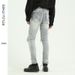 Men's Light Blue Destroyed Skinny Jeans Extreme Rips Raw Hem High Street Fashion Denim_viptrois.com