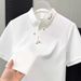 Summer New Men's Short Sleeve Polo Shirt Casual Versatile Top Collared T-Shirt Embroidered_viptrois.com