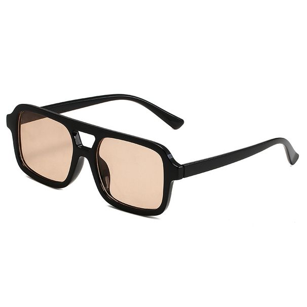 Men's Retro Square Frame Sunglasses - Double Beam Design With UV400 Protection & Ocean Lens (Trendy Multi-Color Options)_viptrois.com