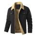 Men's Utility Workwear Jacket – Heavyweight Washed Cotton With Fleece Lining | Multi-Pocket Tactical Design_viptrois.com