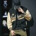 Men's Clothing Suede baseball jacket men's vintage spring and autumn new green bomber jacket jacket men_viptrois.com