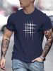 Men's Fashion Short-sleeved T-shirts Summer Slim-fit Pure Cotton Printed T-shirts Trendy Casual Versatile Tops_viptrois.com