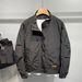 Men's Spring Workwear Jacket - Trendy Stand Collar Zip-Up Coat, Slim Fit Casual Streetwear With Button Details (Black/Green, M-3XL)_viptrois.com