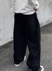 Men's Clothing Ins Style Washed Straight Leg Trousers, Hong Kong Style Men's Trousers, Versatile Cargo Trousers, Curved Cut Men's Casual Style._viptrois.com