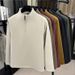 Men's Clothing Long Sleeved Base Layer Shirt Thermal Lining Long Sleeve Base Layer – Self-Heating Polyester Zip-Up With Business Casual Versatility_viptrois.com