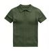 2026 New Model POLO Shirt Short-Sleeve Knitted T-Shirt Men's Collarless Open-Worked Texture Vintage Style_viptrois.com
