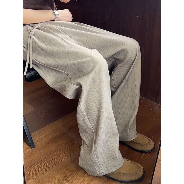 Old Qian Style Striped Suit Pants For Men - Autumn - Relaxed And Relaxed Wide-Leg Yamamoto Pants - Cleanfit Flowy Casual Pants_viptrois.com