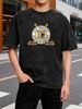 Vintage Style T Shirt Ice Hockey Championship Graphic Washed Cotton Oversized Fit Unisex Casual Wear_viptrois.com