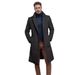 Men's Wool Blend Trench Coat - Classic Long Overcoat For Winter, Slim Fit, Multiple Pockets, Stylish & Warm_viptrois.com