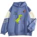 American Style Color Block Loose Niche END OF THE W RLD Pullover Sweatshirt Outerwear Cool Top_viptrois.com