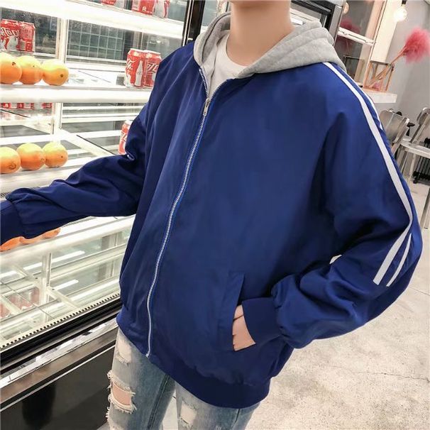 Factory Direct Price Men's Korean Style Slim Fit Trendy Handsome 2019 Jacket Casual Top Hooded Youth_viptrois.com