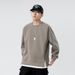Autumn Kun Hai Peng Yun Men's New Heavy Loose Long Sleeve Fleece Two-Piece Crew Neck Sweatshirt For Men_viptrois.com