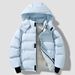 Unisex Water-Resistant Puffer Jacket – Oversized Winter Coat With Hood (Black/Deep Gray/Light Blue/Cream)_viptrois.com