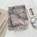 Korean-Style Cashmere-Like Scarf Wrap – Winter Shawl For Women (Plaid & Floral Print, Reversible Design, Soft & Warm, Fashionable Cape)_viptrois.com
