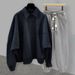 Men's Clothing Autumn and Winter Loose Casual Open Stitching Sweater Suit Men's Korean Version Youth Bat Sleeve Lapel a Complete Set Of Wear_viptrois.com