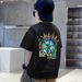 Mother & Kids 100% cotton boy short-sleeved T-shirt 2024 summer new children's Korean version loose handsome tops medium and large children's T-shirt_viptrois.com