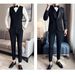 Elegant Men's Tuxedo Suit Set - Slim Fit Black Groom Wedding Tuxedo With Shawl Lapel For Groomsmen & Formal Events_viptrois.com
