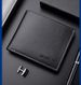 Slim Men's Wallet, Men's Wallet, Pocket Money, Short Horizontal Two-fold Wallet, Men's Leather Folder_viptrois.com