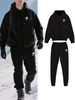 Men's Fleece Letter B Hoodie & Jogger Set - Premium Two-Piece Streetwear Outfit With 3D Embroidered Logo_viptrois.com