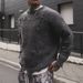 Men's Clothing American Street Style Autumn/winter New Retro Street Style Tassel Jacquard Sweater_viptrois.com