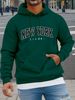 Men's Autumn And Winter Casual Fashion Loose Hooded Sweatshirt New York 1998 Print Warm Long Sleeved Pullover_viptrois.com
