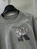 100% Cotton Washed Vintage Men's 3-Pack T-shirts Ethnic Pattern R Monogram Print Crew Neck Short Sleeve Casual Tops In Gray Brown Light Gray_viptrois.com