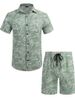 2026 New Men's Beachwear Set For Summer - 2-piece Floral Shirt And Shorts_viptrois.com