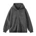 Monochrome Man- Vintage Color-Block Striped Hooded Sweatshirt For Men, Autumn And Winter Japanese Style Loose Thick Warm Hoodie Jacket_viptrois.com