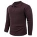 Men's Solid Color Knit Sweater - Relaxed Fit Crewneck Pullover For Casual Wear (Light Gray, Dark Gray, Black, Army Green, Navy, Coffee)_viptrois.com