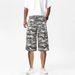 Men's Clothing Men's Casual Khaki Camouflage Shorts Best Selling High Street Fashion Land Camouflage Shorts_viptrois.com