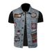 Men's Clothes Motorcycle Badge Cowboy Clip Men Riding Sleeveless Vest_viptrois.com