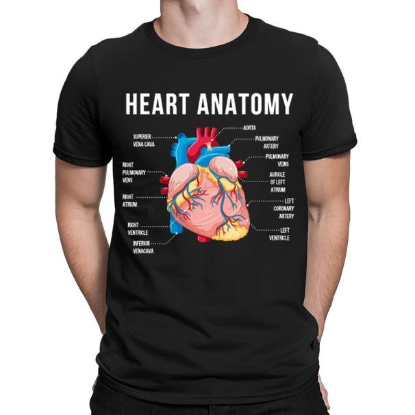 Heart Anatomy Nurse Cardiac Cardiology Sonographer Gift Mens Womens T-Shirt Mens Womens Tees Tops#NED_viptrois.com