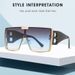 one Piece Men's Letter B Decorative Trend Sunglasses Sunscreen Fashion Sunshade_viptrois.com