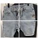 Men's Clothing Simple Fashionable Embroidered Logo Casual Washed Blue Denim Shorts_viptrois.com