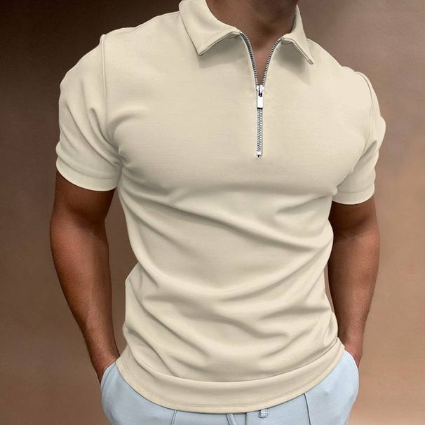 68/5000 Summer Men's Polo Shirt, Short-sleeved Lapel T-shirt, Casual And Well-fitting Top, European And American Men's Wear_viptrois.com