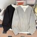 Men's Clothing Long Sleeved T Shirt Waffle Knit Long Sleeve T-Shirt, Casual Oversized V-Neck Pullover, Retro Loose Fit Top For Spring & Autumn_viptrois.com