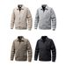 Men's American Flight Jacket, Autumn And Winter Knitted Long-sleeved Cardigan, Simple Men's Wear_viptrois.com